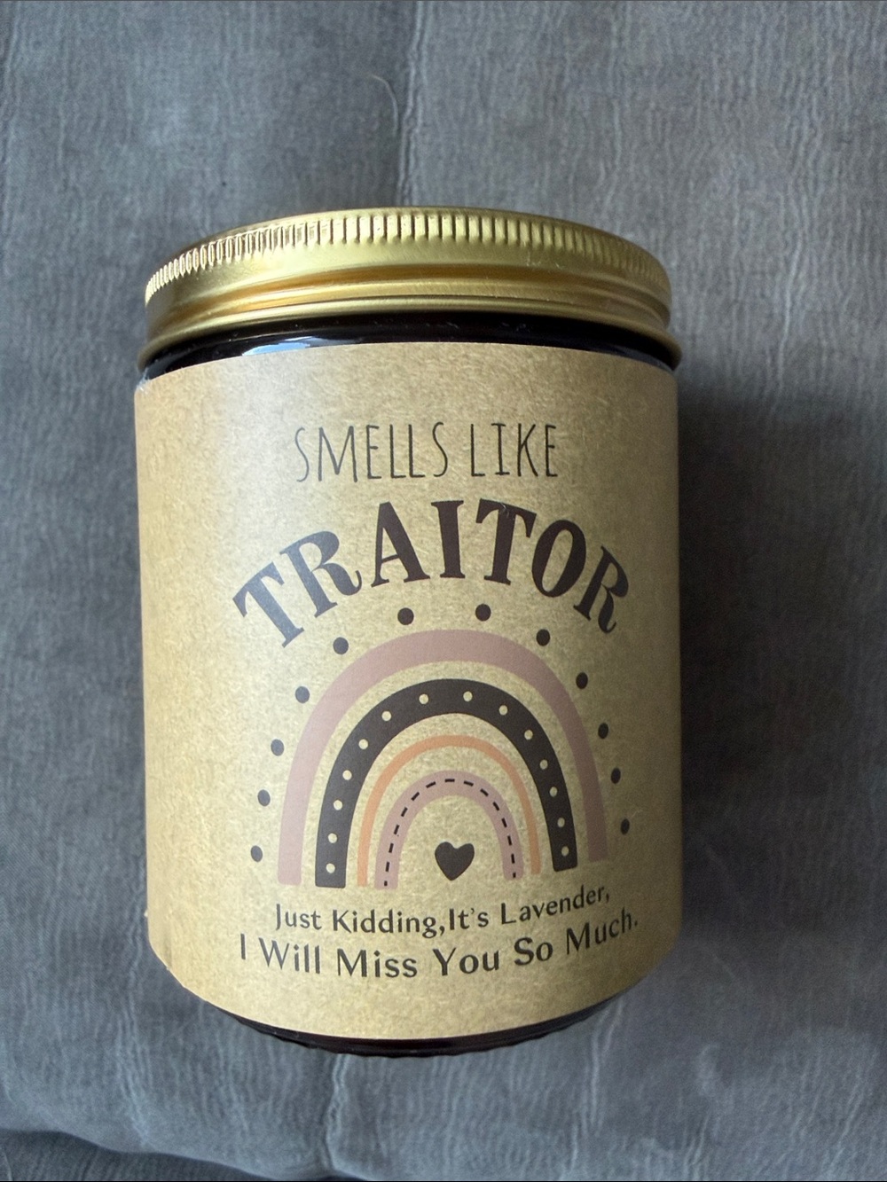 Good-bye/Leaving - Lavender Jar Candle - Gold Lid